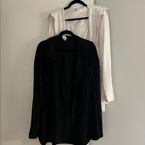 2 pack ALO Yoga Black and WhitLong Sleeve Button-Up Shirts